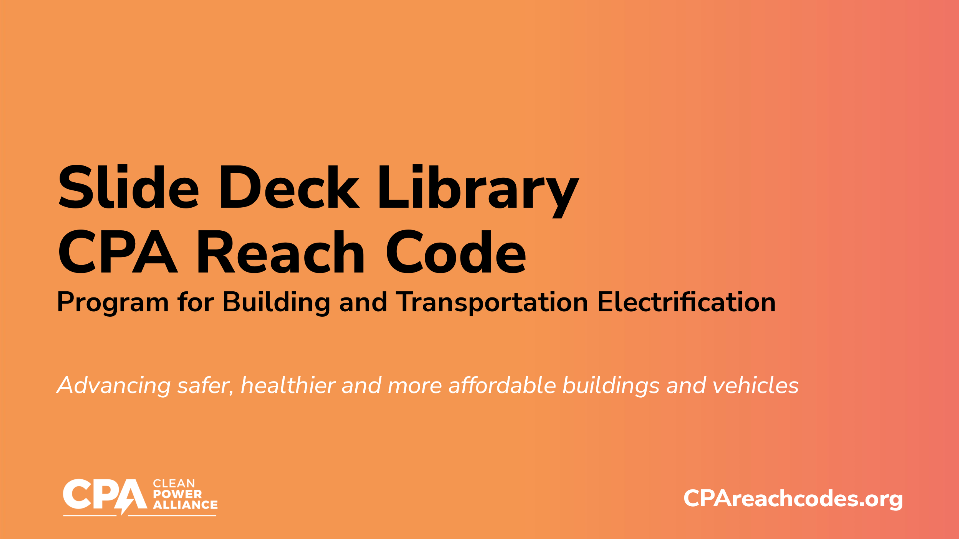 CPA Slide Deck CPA Reach Codes CPA Slide Deck CPA Reach Codes